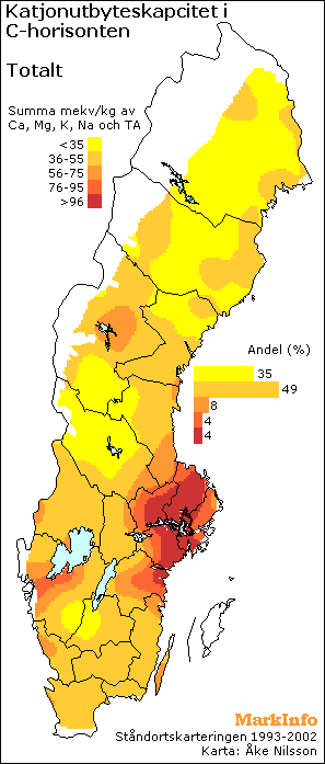 Cation Exchange Capacity in the C-horizon